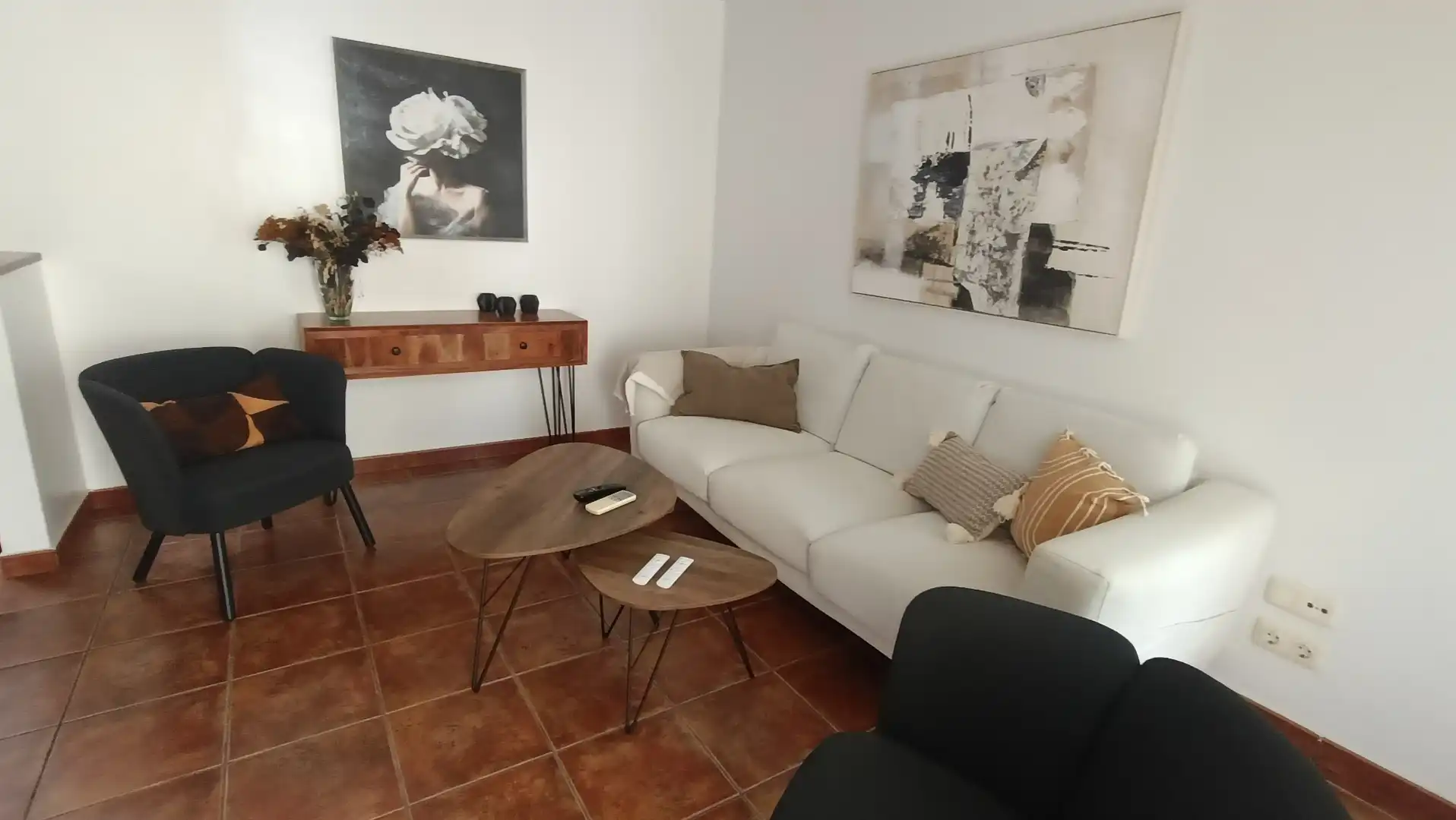 Living room of Detached homes for rent in Granadilla de Abona  with Air Conditioner, Private garden and Terrace