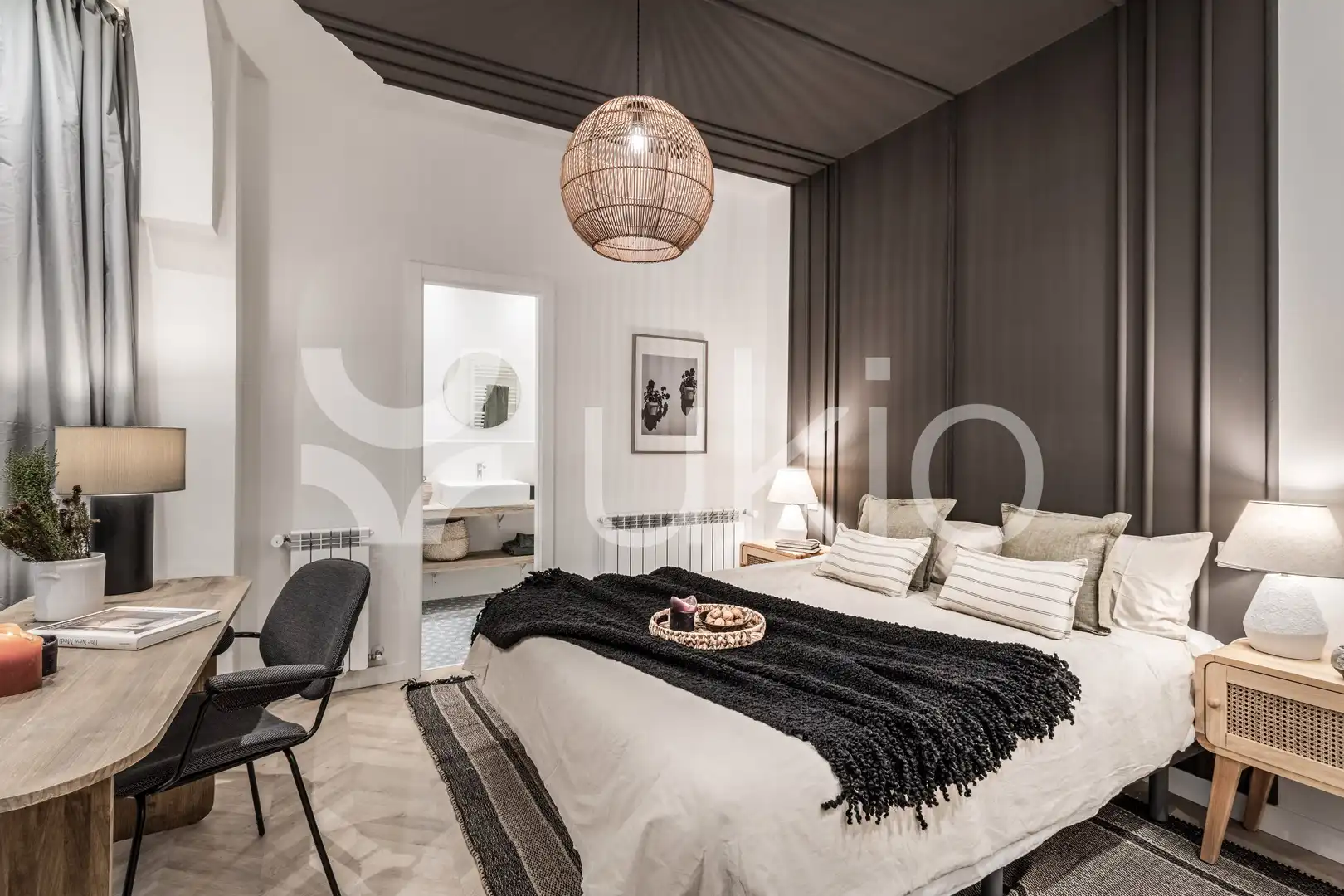 Habitación de Apartamento de alquiler en Madrid con Aire acondicionado, Calefacción y Amueblado
