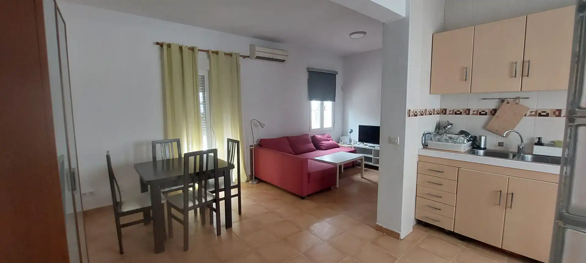 Sala de estar de Piso de alquiler en Málaga Capital con Aire acondicionado, Calefacción y Amueblado