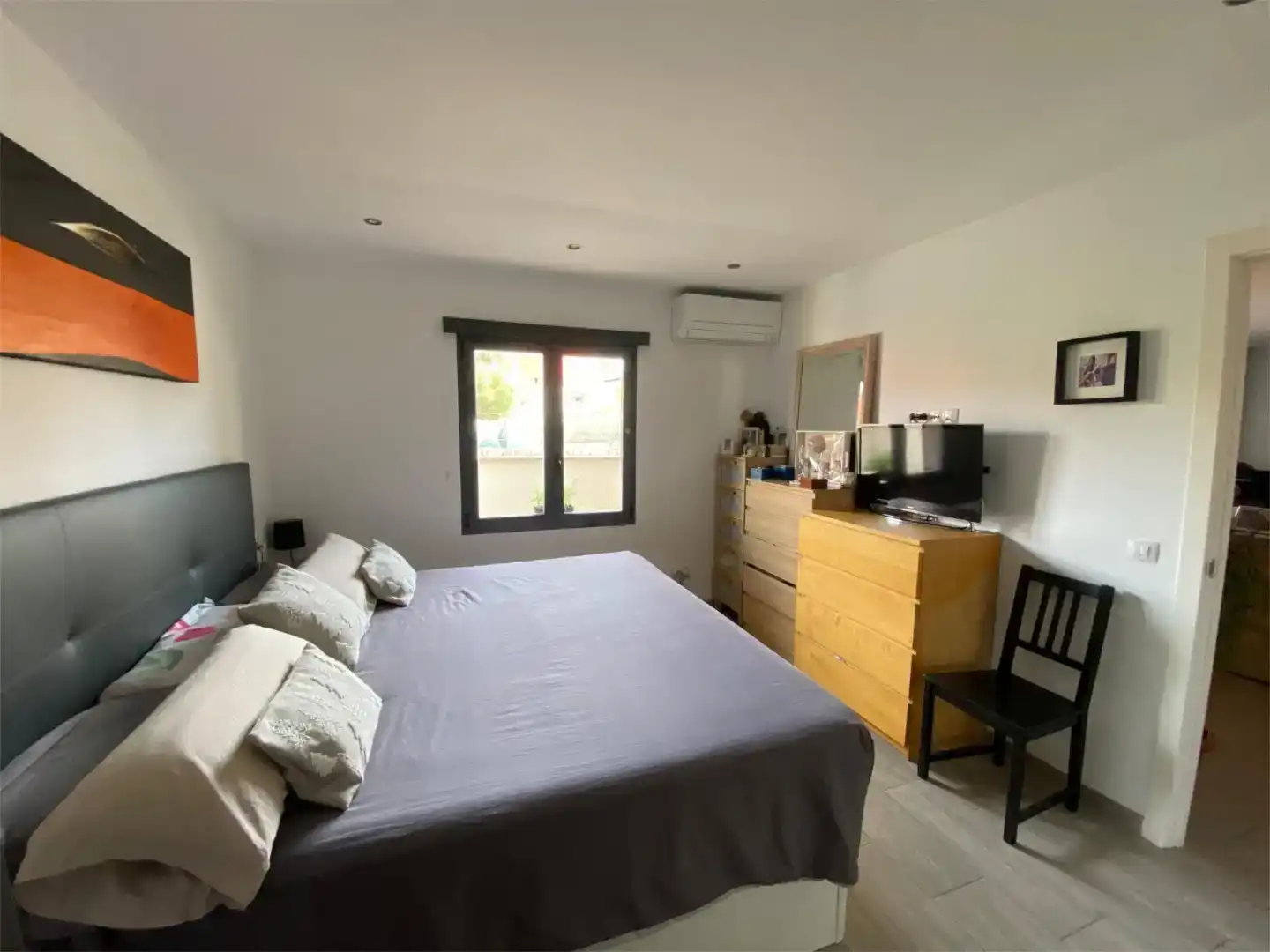 Schlafzimmer von Wohnung zum Verkauf in  Palma de Mallorca mit Klimaanlage, Privatgarten und Abstellraum