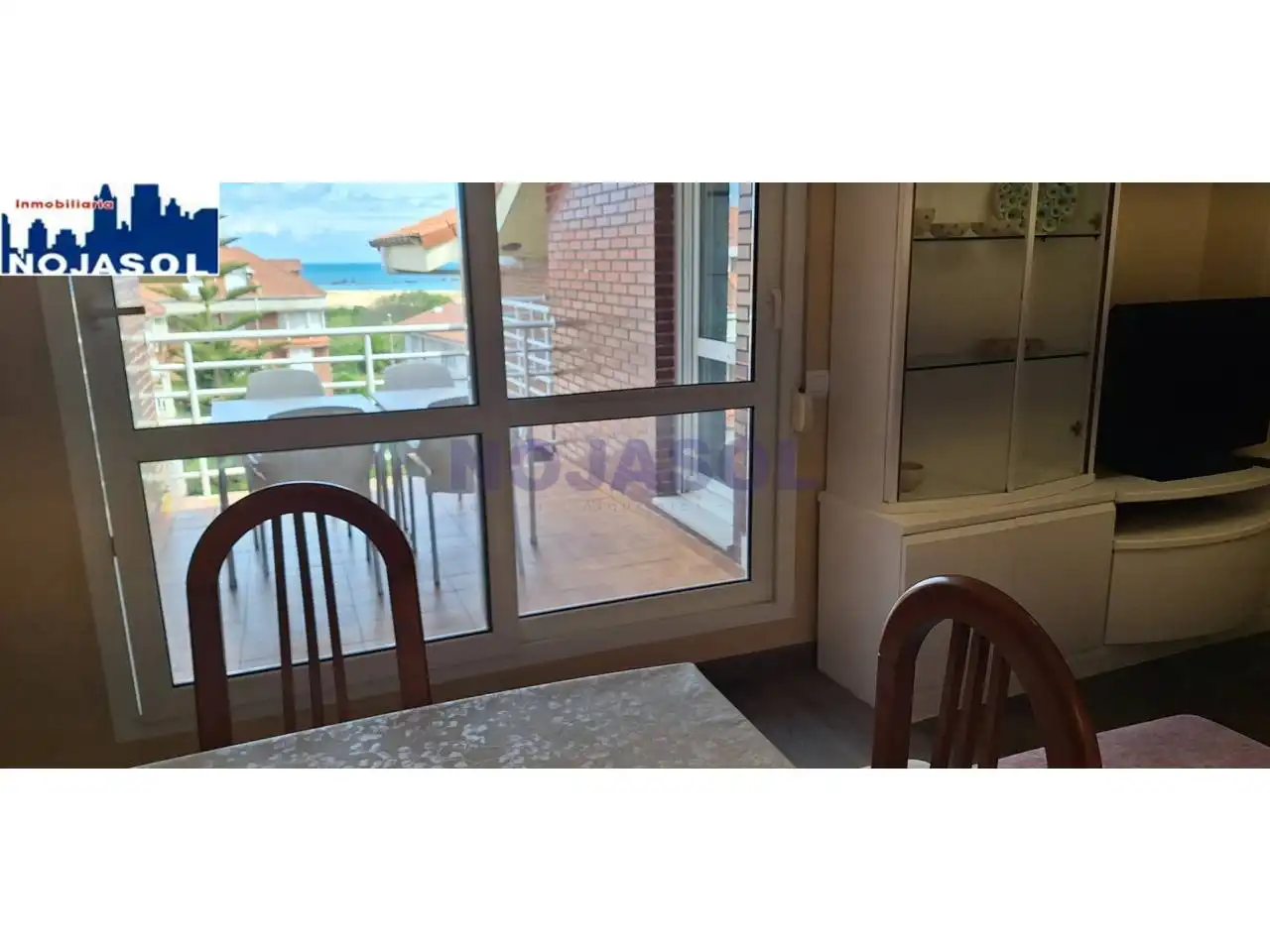 Terraza de Apartamento de alquiler en Noja con Calefacción, Terraza y Amueblado