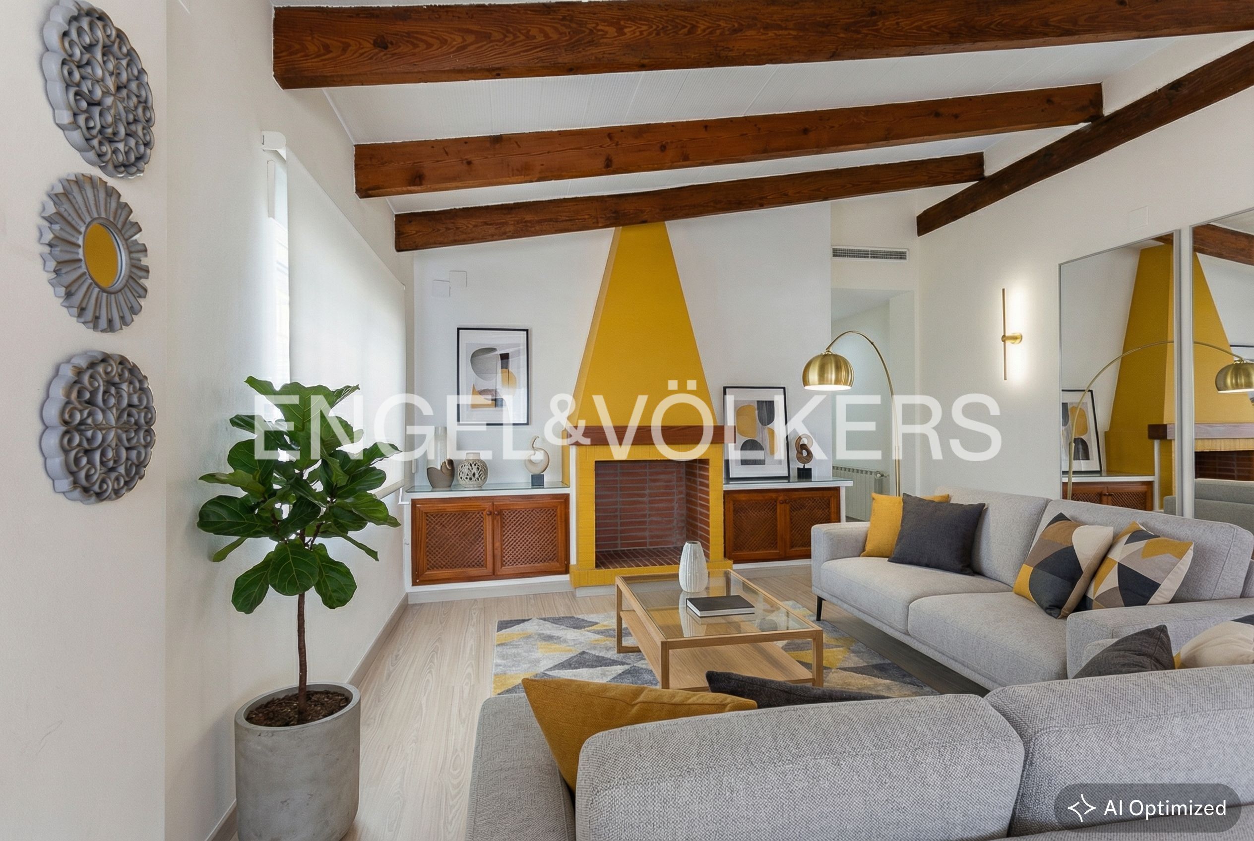 Sala d'estar de Àtic de lloguer en  Valencia Capital amb Aire condicionat, Calefacció i Jardí privat