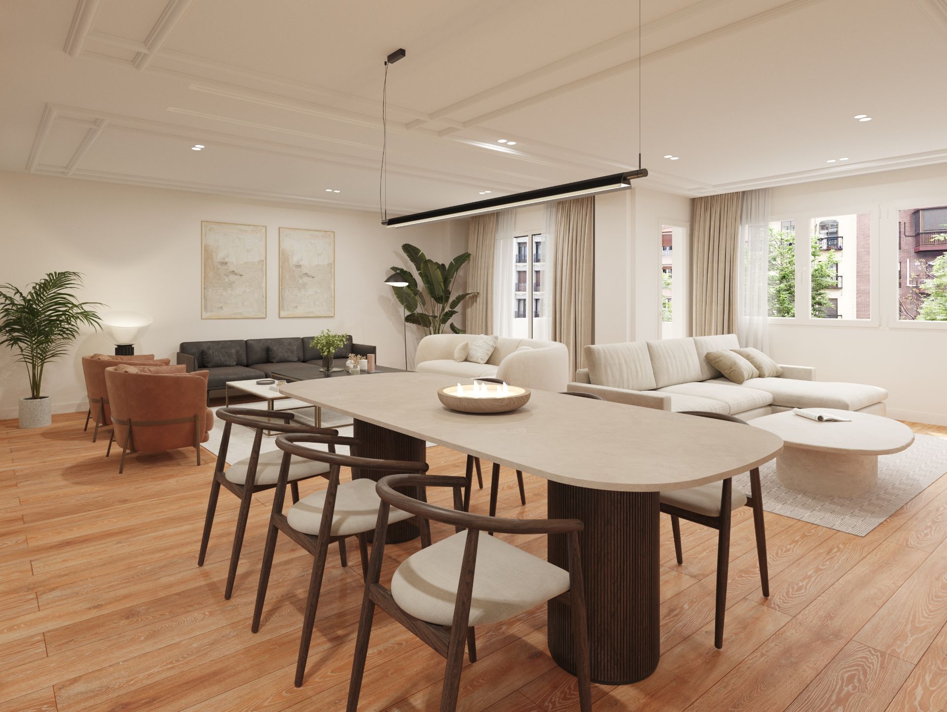 Dining room of Flat for sale in  Madrid Capital  with Air Conditioner, Heating and Terrace