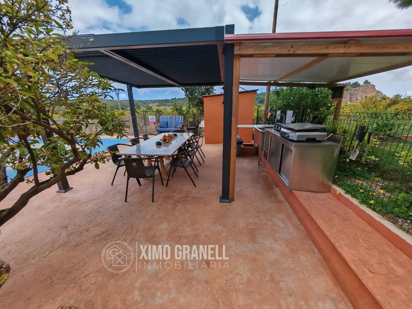 Terrasse von Country house zum Verkauf in Sagunto / Sagunt mit Klimaanlage, Heizung und Privatgarten
