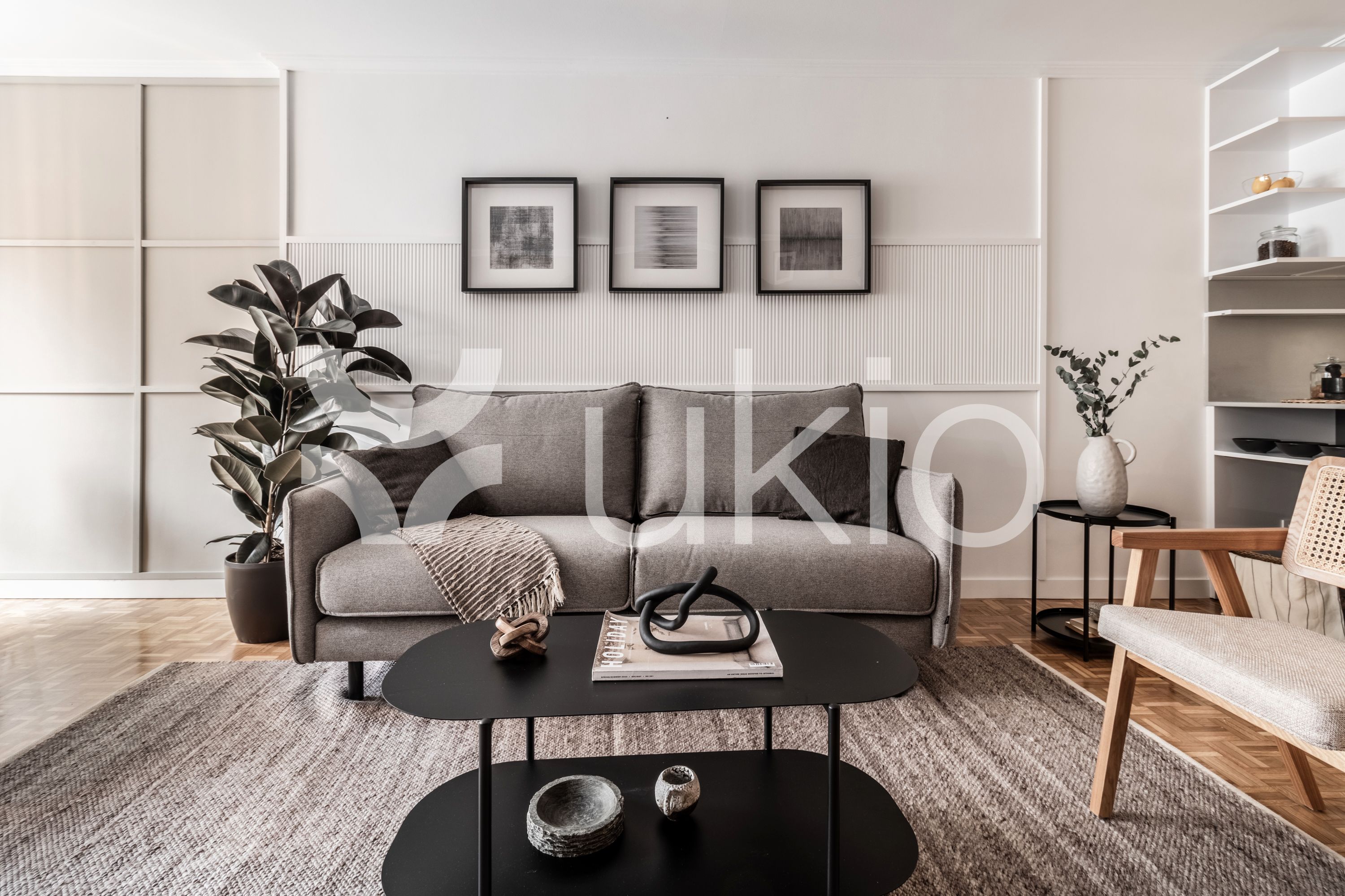 Living room of Apartment to rent in  Madrid Capital  with Air Conditioner, Heating and Furnished