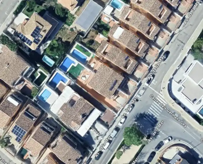 Vista exterior de Casa adosada en venda en Gandia amb Jardí privat, Terrassa i Piscina