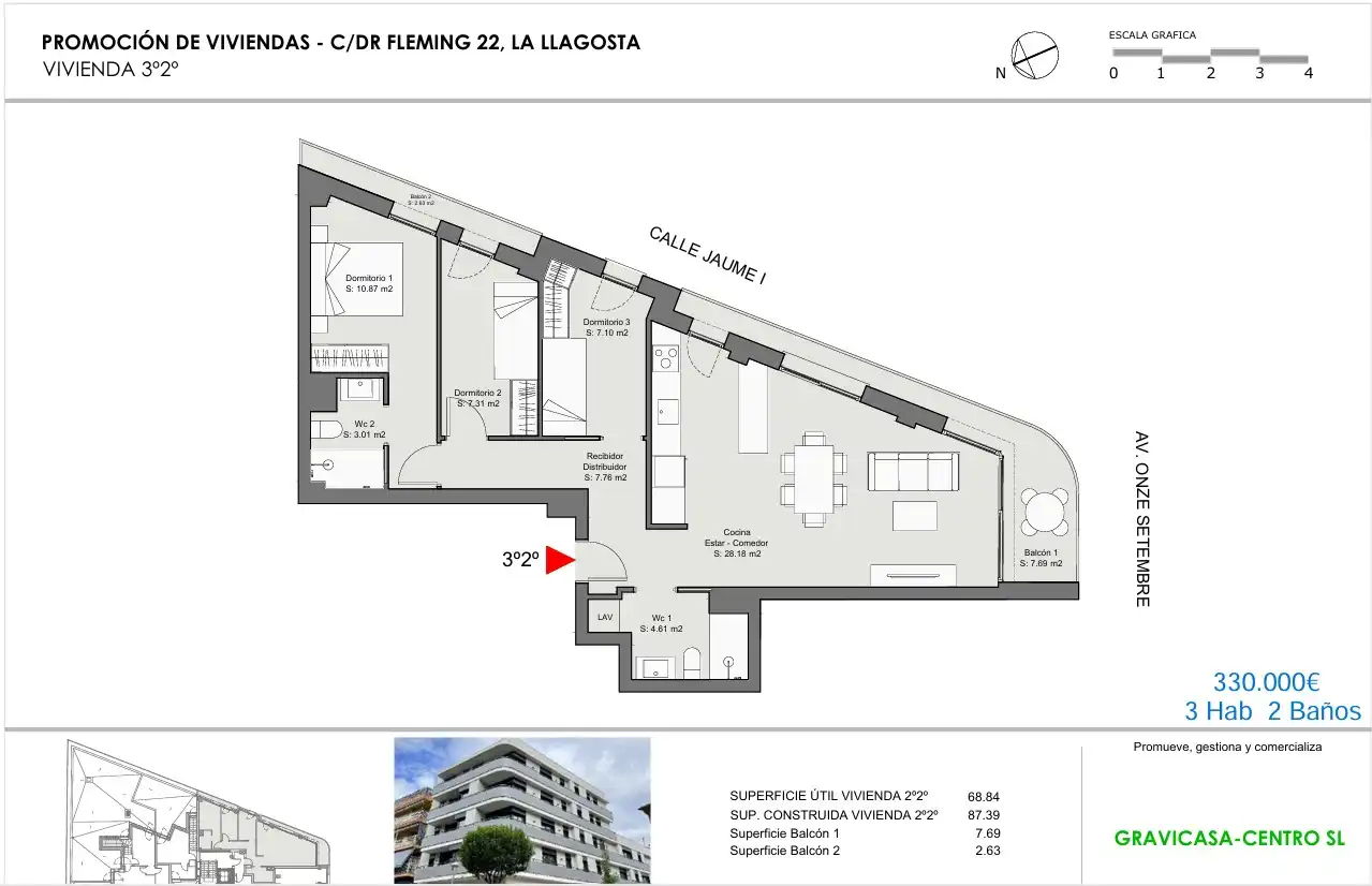 Piso en venta en La Llagosta con Aire acondicionado, Calefacción y Terraza