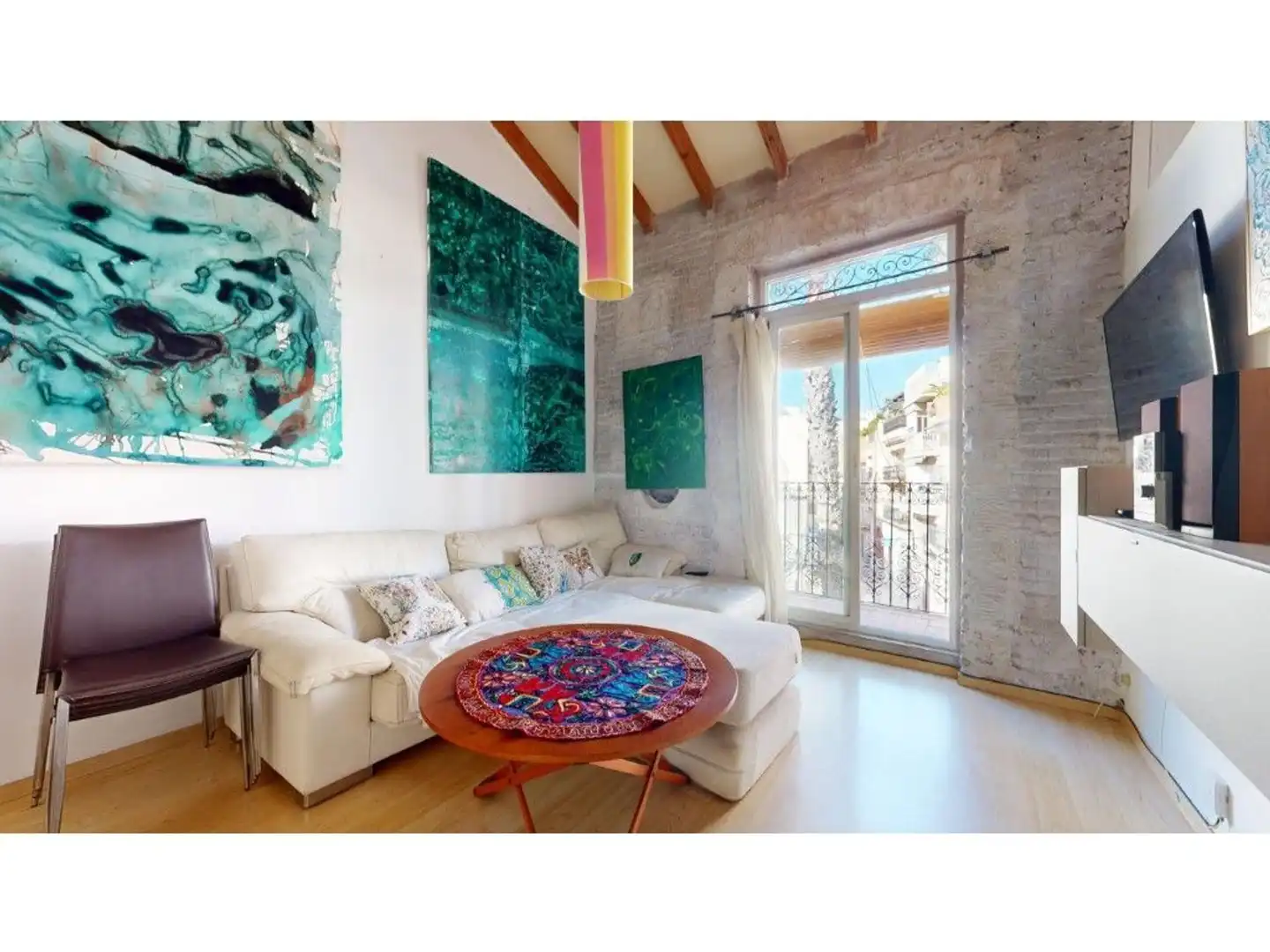 Sala de estar de Piso en venta en Algemesí con Terraza, Amueblado y Balcón