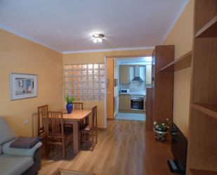 Dining room of Flat to rent in Girona Capital  with Heating, Parquet flooring and Furnished