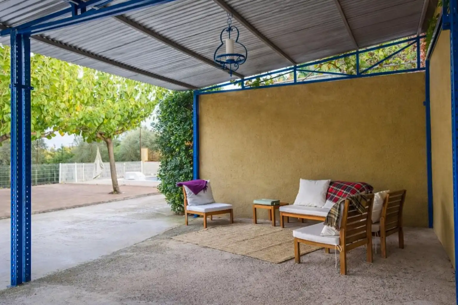 Terraza de Finca rústica en venta en Santa Oliva con Jardín privado