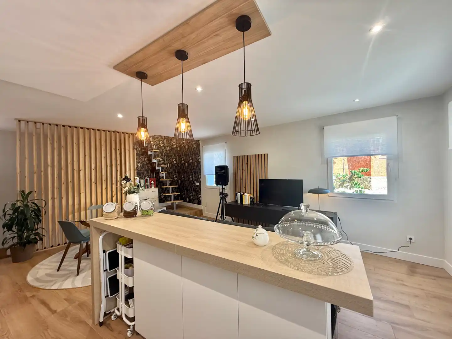 Küche von Einfamilien-Reihenhaus zum Verkauf in Las Ventas de Retamosa mit Klimaanlage, Heizung und Terrasse