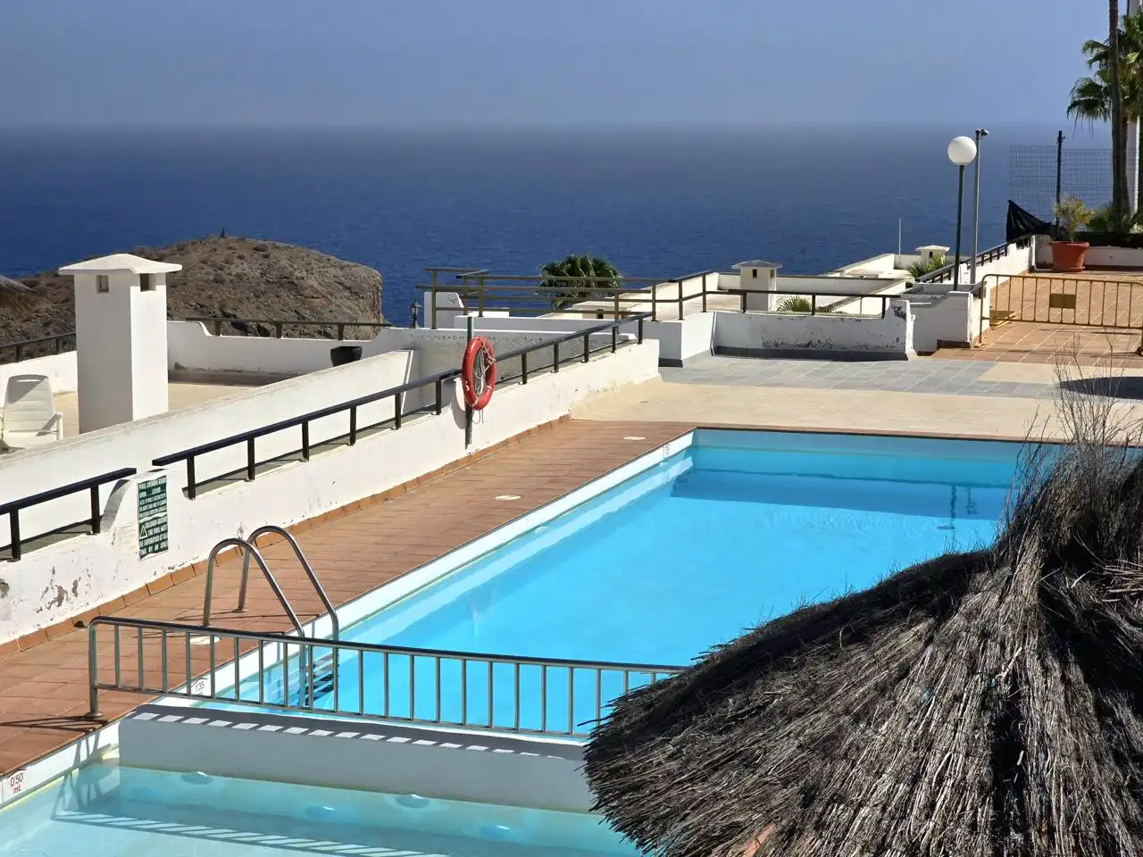 Schwimmbecken von Wohnungen zum Verkauf in Mogán mit Terrasse, Möbliert und Balkon