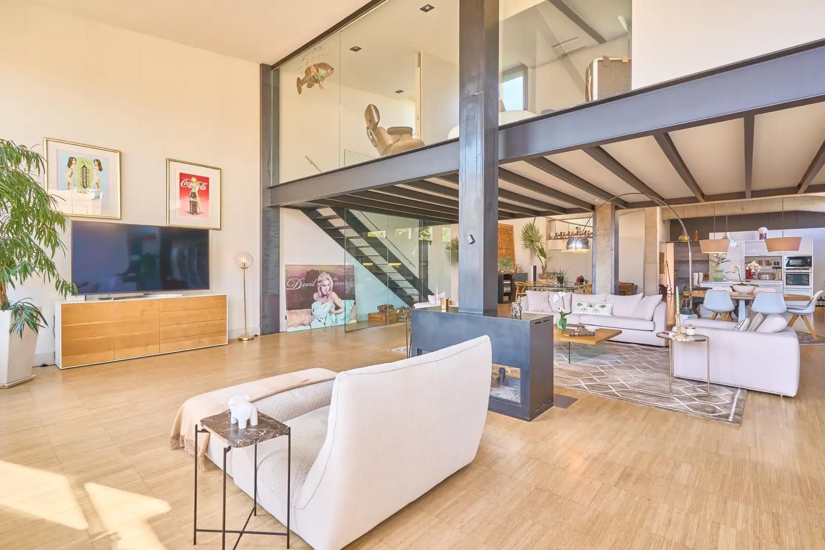 Living room of Houses for sale in  Palma de Mallorca  with Air Conditioner, Heating and Parquet flooring
