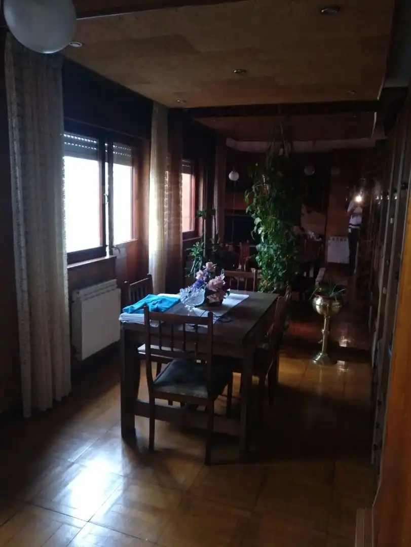 Dining room of Flat for sale in Langreo  with Parquet flooring, Terrace and Storage room