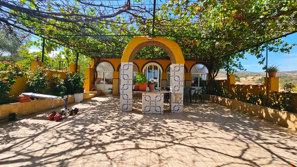 Terrassa de Casa o xalet en venda en Cumbres Mayores amb Aire condicionat, Jardí privat i Terrassa
