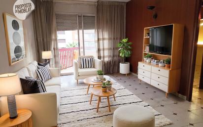 Living room of Flat for sale in  Barcelona Capital  with Air Conditioner, Heating and Terrace