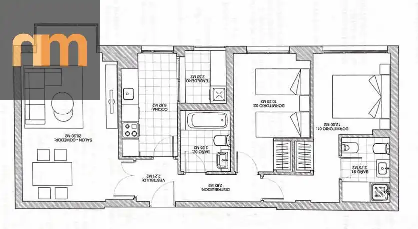 Flat for sale in Madrid  with Air Conditioner, Heating and Private garden