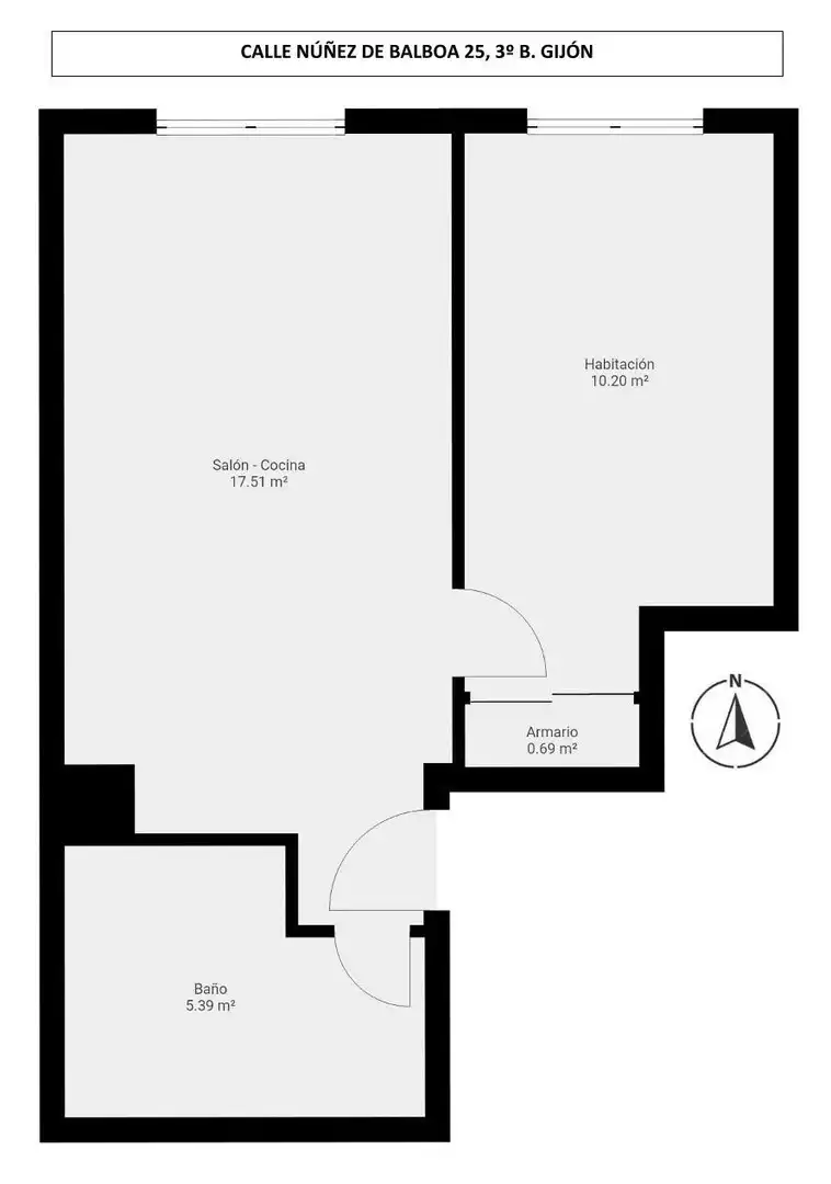 Apartament en venda en Gijón  amb Calefacció, Traster i Moblat