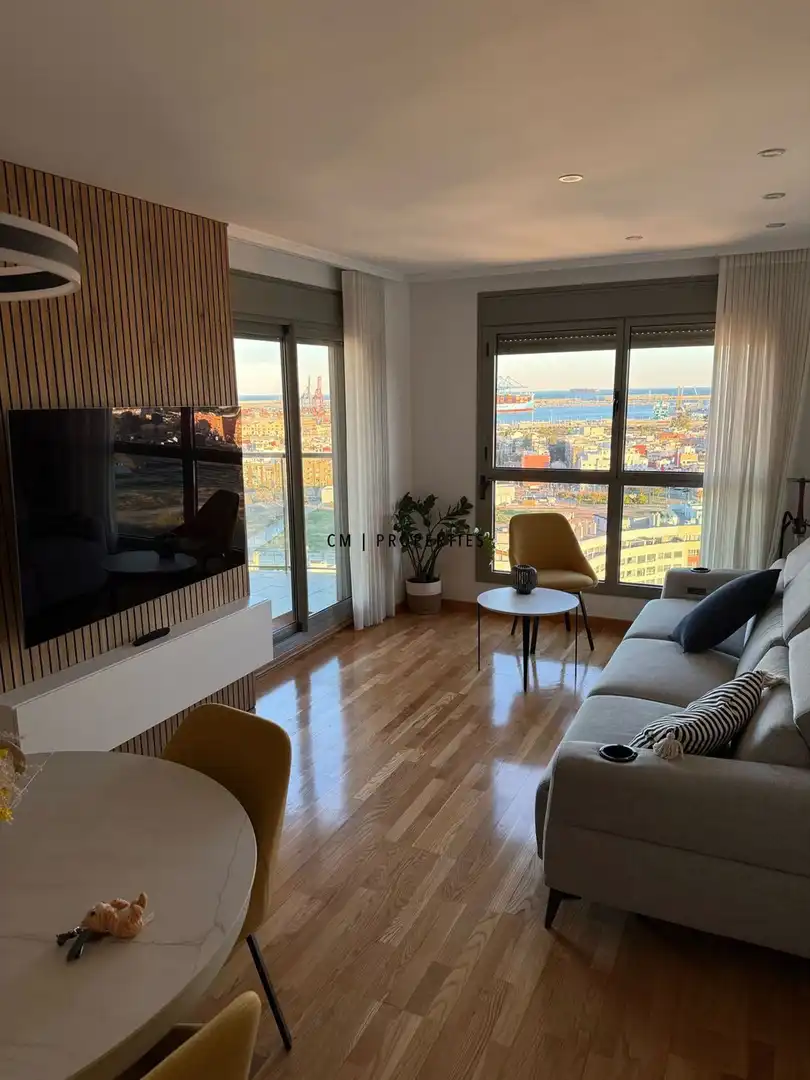 Sala de estar de Piso de alquiler en Valencia con Aire acondicionado, Calefacción y Parquet