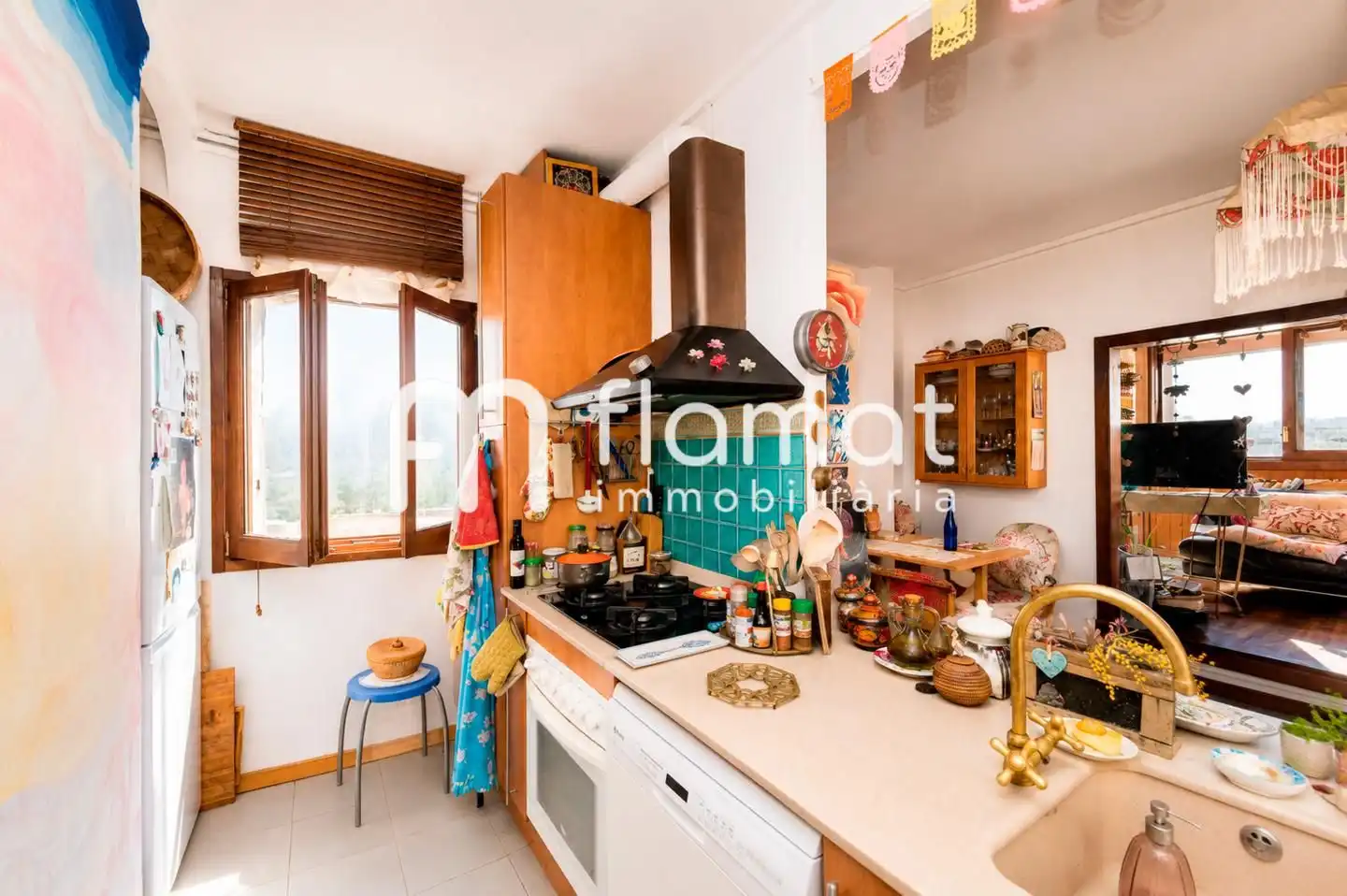Kitchen of Attic for sale in Barcelona  with Air Conditioner, Terrace and Furnished