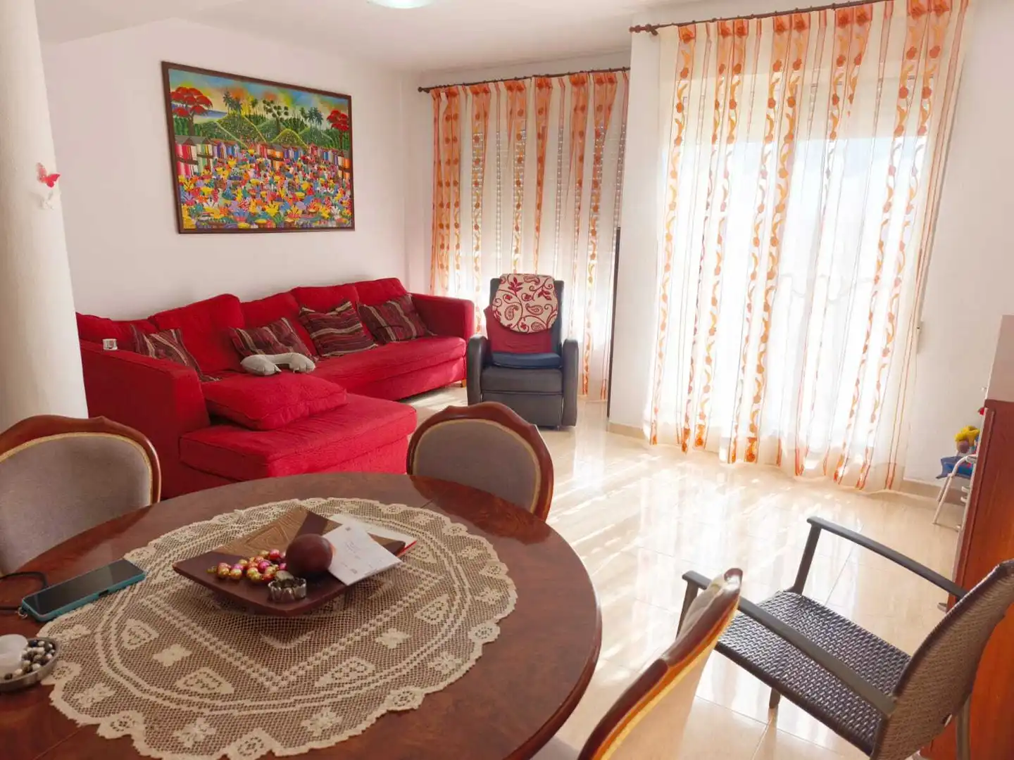 Sala d'estar de Pis de lloguer en Favara amb Terrassa, Piscina i Balcó