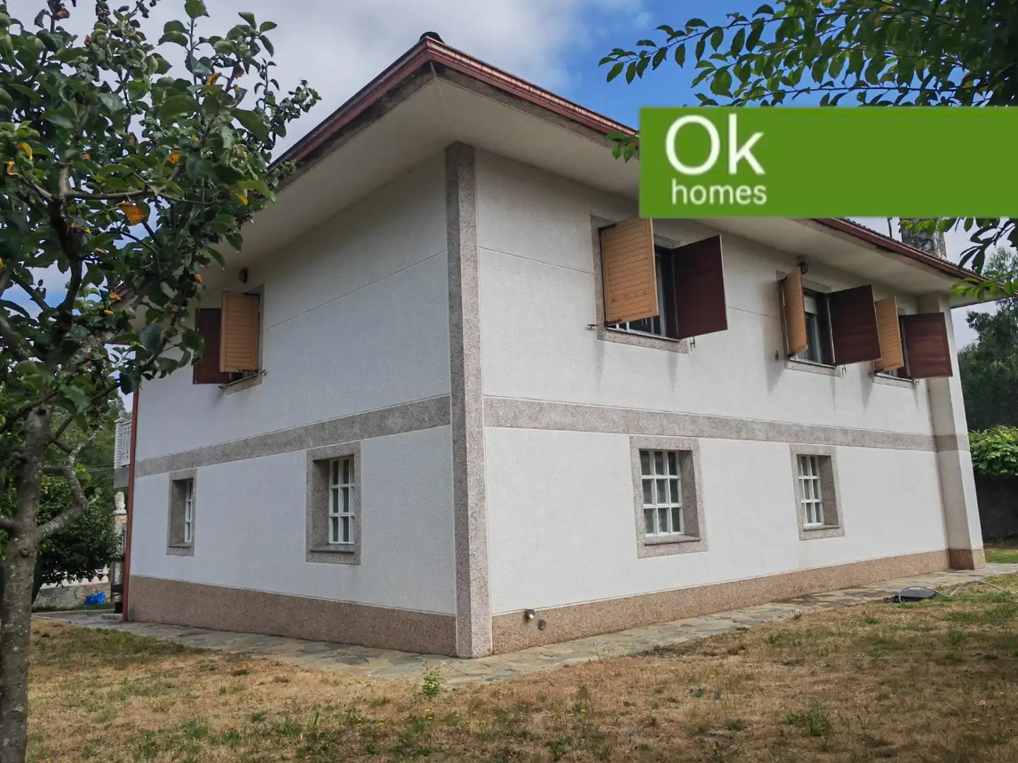 Vista exterior de Casa o chalet en venta en Mesía con Calefacción, Jardín privado y Parquet