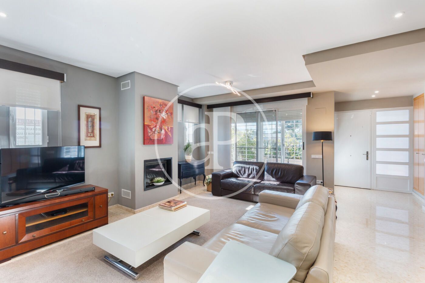 Living room of Single-family semi-detached for sale in Moncada  with Air Conditioner, Heating and Terrace