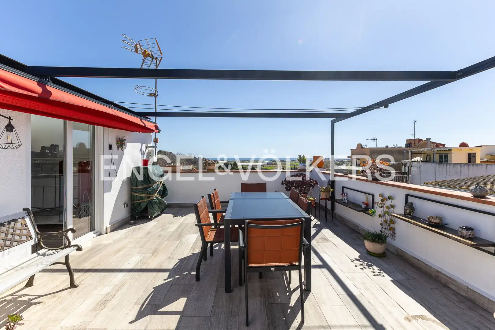 Terrasse von Dachboden zum Verkauf in Palafolls mit Klimaanlage, Heizung und Parkett