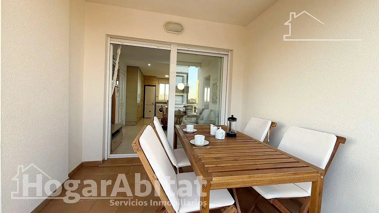 Terrace of Flat for sale in Piles  with Private garden, Terrace and Furnished