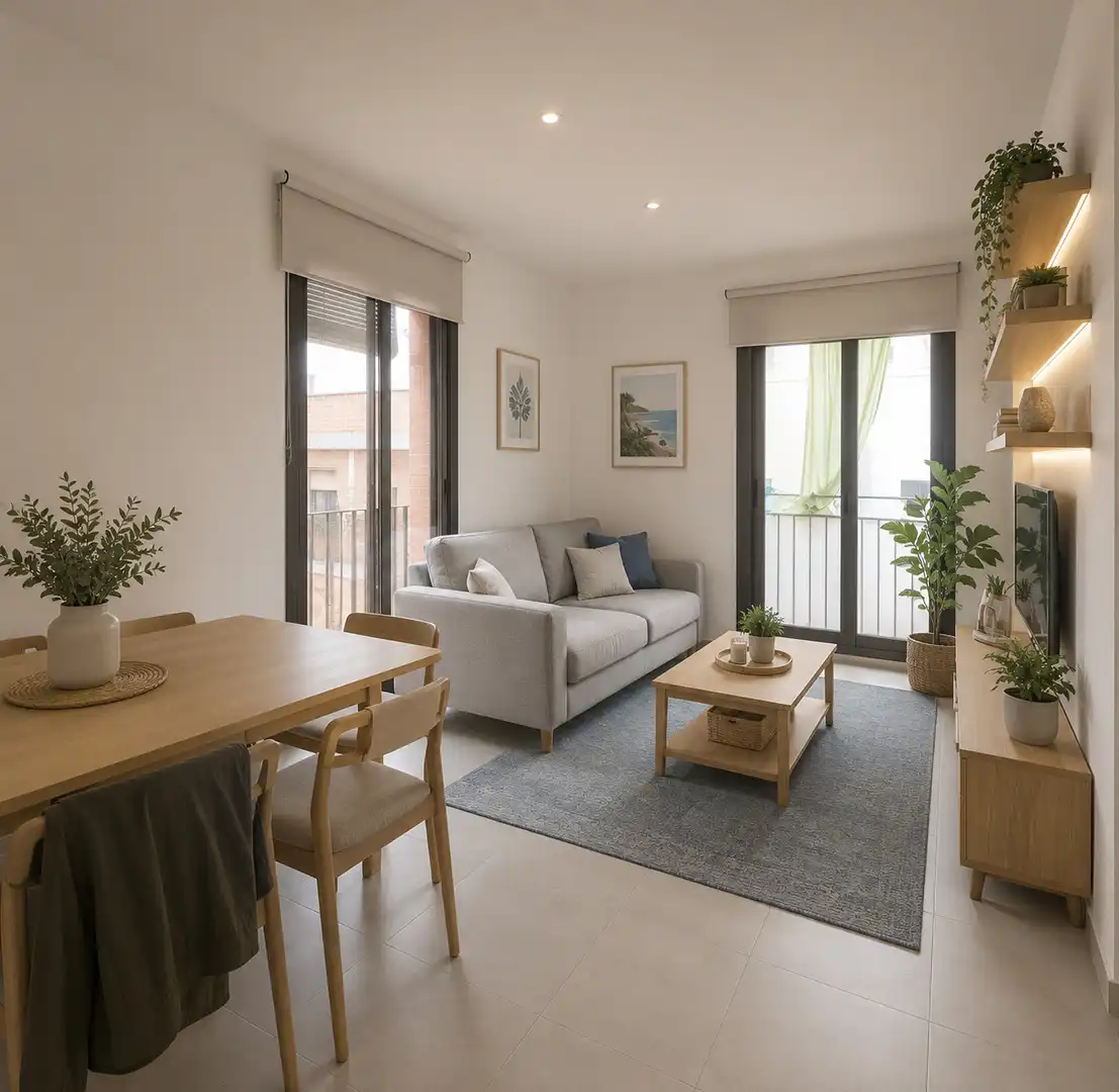 Sala de estar de Piso en venta en Barcelona con Amueblado, Balcón y Alarma