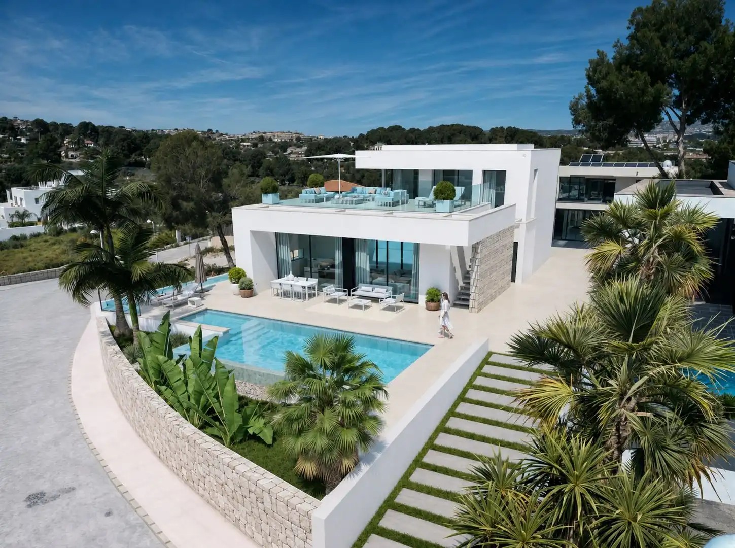 Vista exterior de Casa o chalet en venta en Moraira con Aire acondicionado, Calefacción y Jardín privado