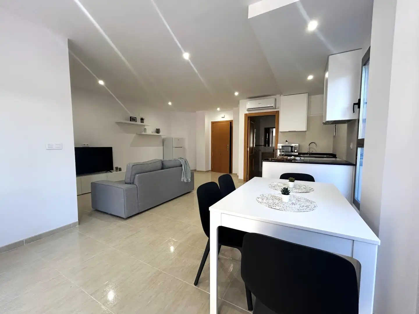 Sala de estar de Apartamento de alquiler en Burriana / Borriana con Aire acondicionado, Calefacción y Amueblado