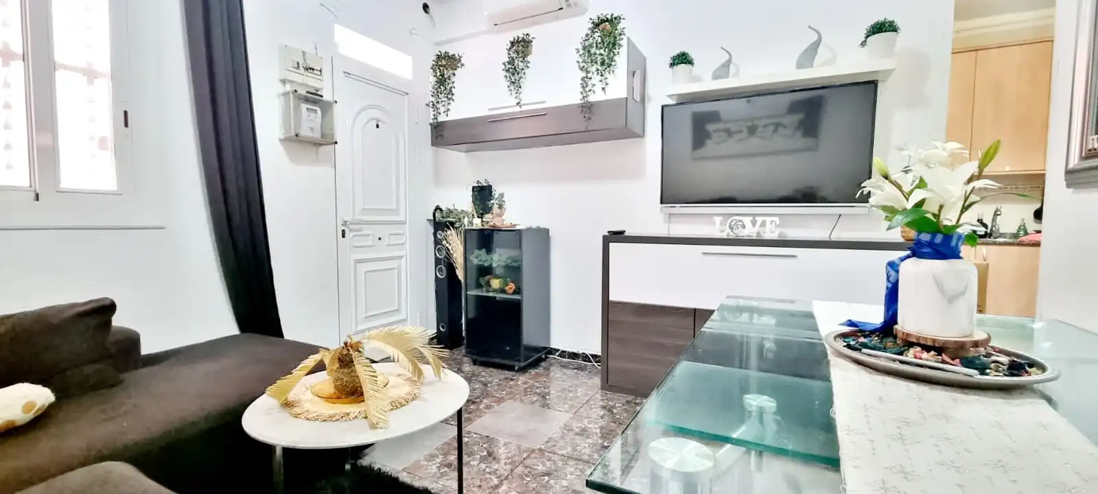 Living room of Flat for sale in L'Hospitalet de Llobregat  with Air Conditioner and Furnished