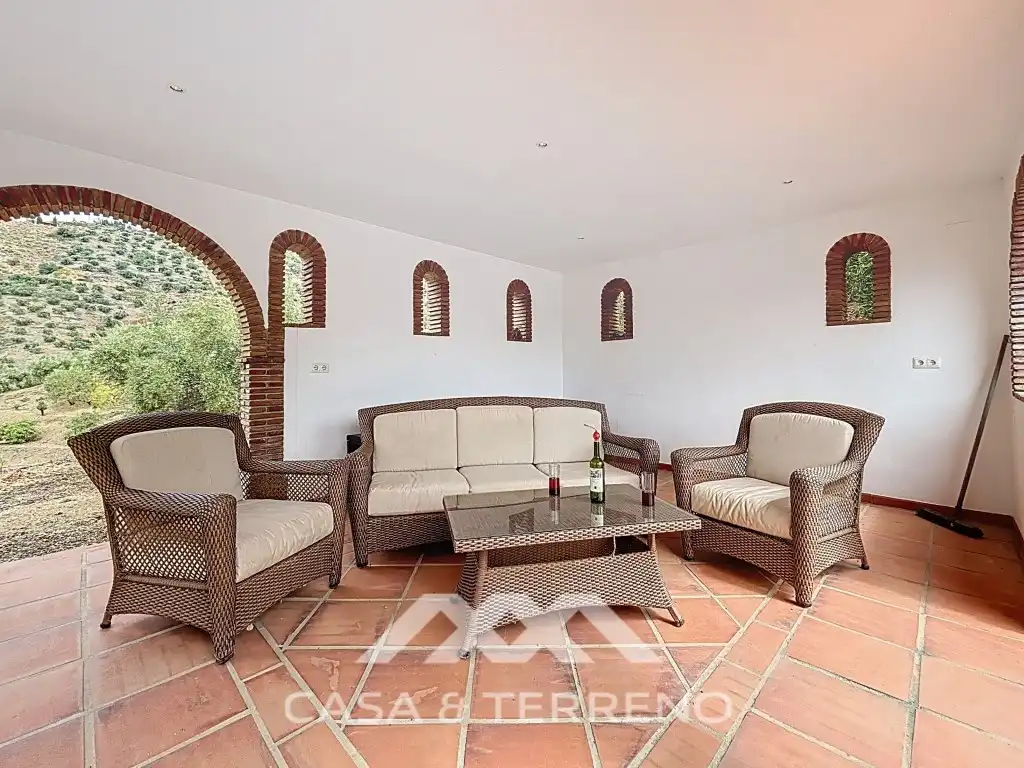 Sala d'estar de Casa o xalet en venda en Canillas de Albaida amb Aire condicionat, Calefacció i Jardí privat