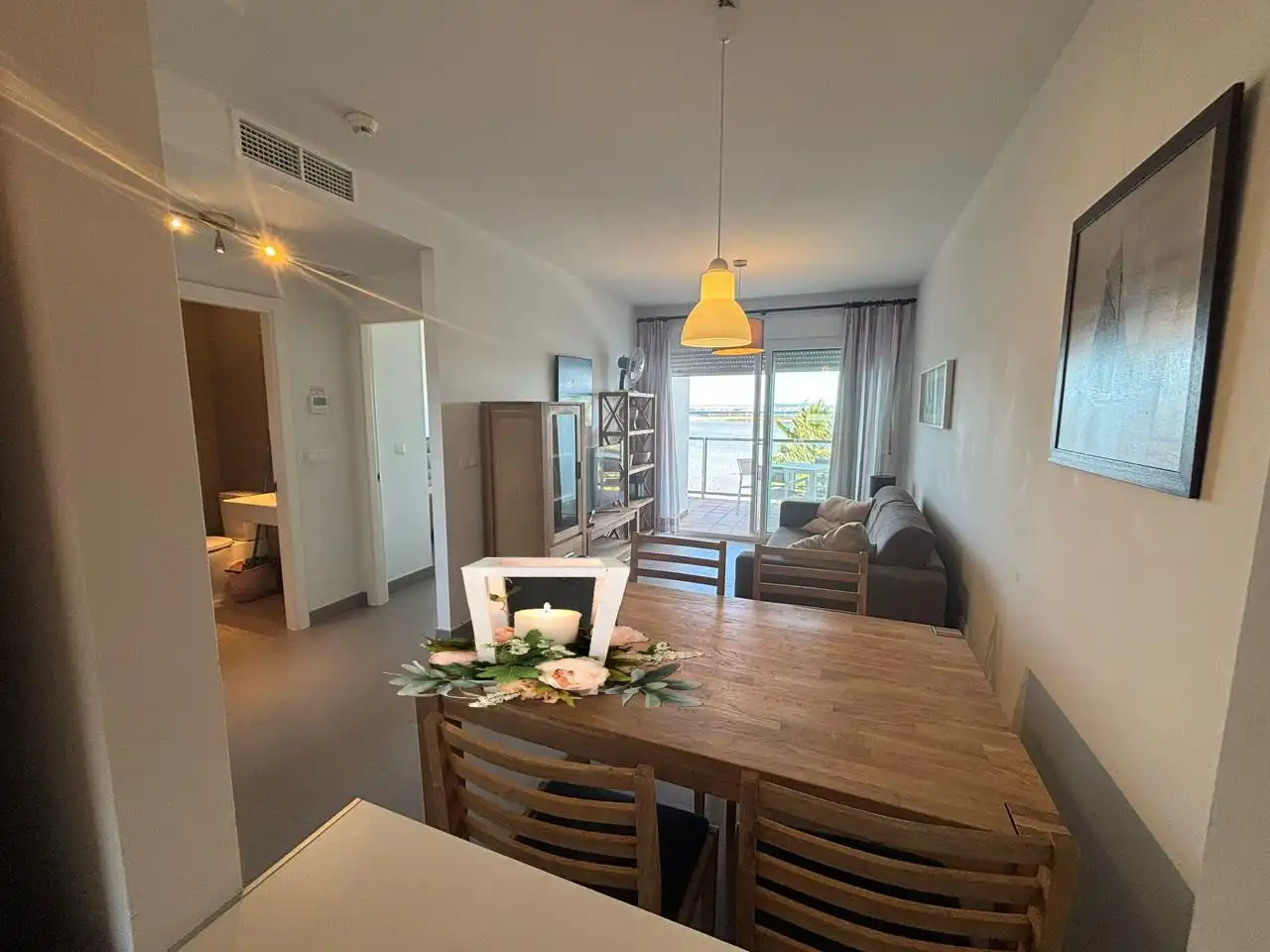 Sala de estar de Apartamento en venta en La Manga del Mar Menor con Aire acondicionado, Calefacción y Terraza