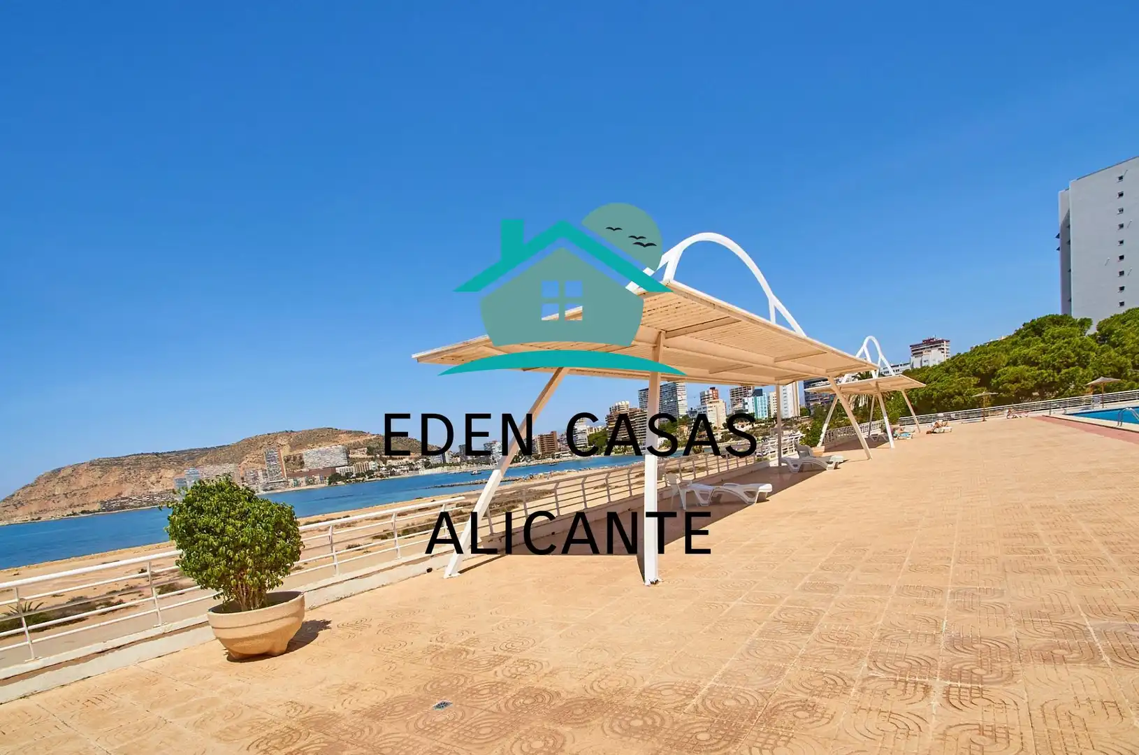 Außenansicht von Wohnungen zum Verkauf in Alicante / Alacant mit Klimaanlage, Heizung und Privatgarten