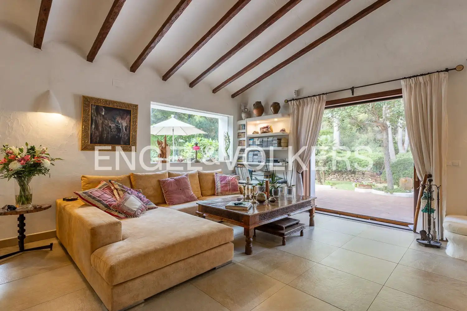 Sala de estar de Casa o chalet en venta en Jávea / Xàbia con Calefacción, Jardín privado y Terraza