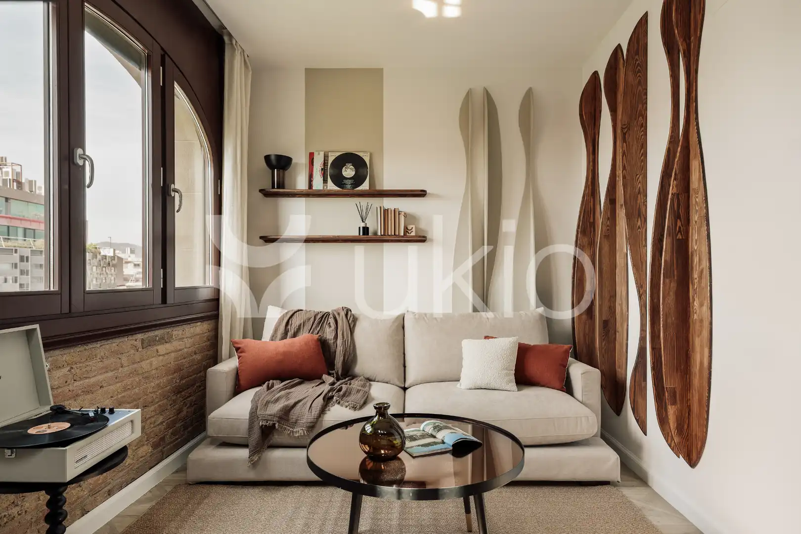 Sala d'estar de Apartament de lloguer en Barcelona amb Aire condicionat, Calefacció i Terrassa