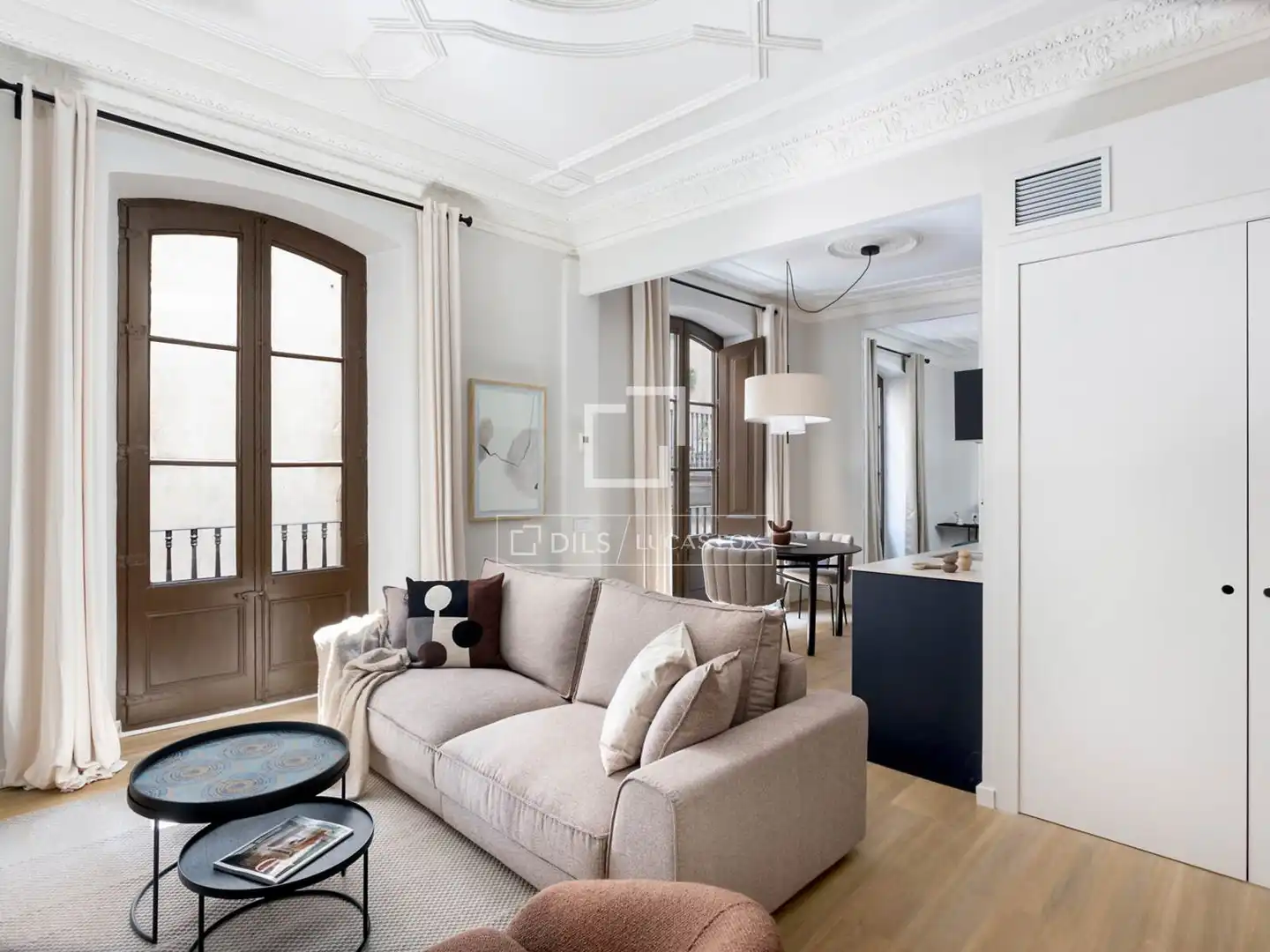 Sala de estar de Piso en venta en Barcelona con Aire acondicionado, Calefacción y Parquet