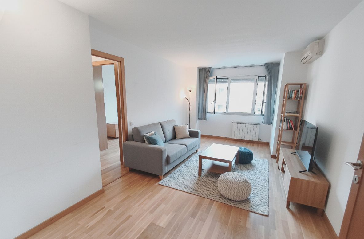 Living room of Flat for sale in  Barcelona Capital  with Air Conditioner, Heating and Parquet flooring