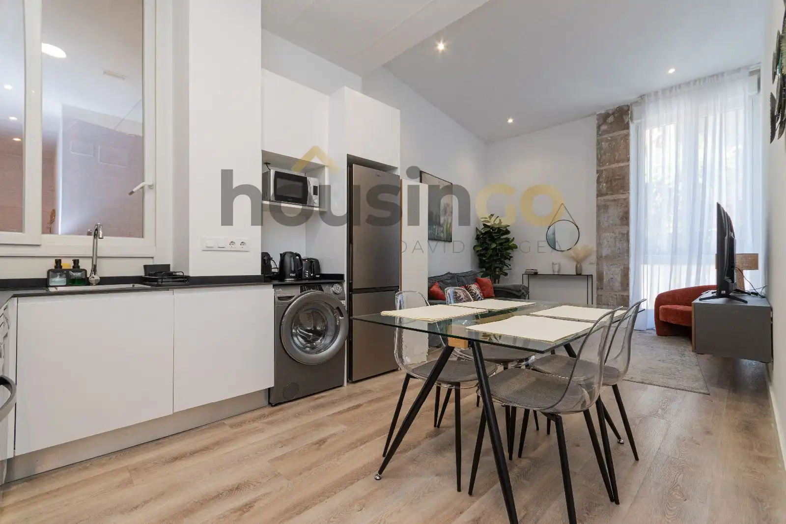 Kitchen of Flat for rent in Madrid  with Air Conditioner, Heating and Furnished