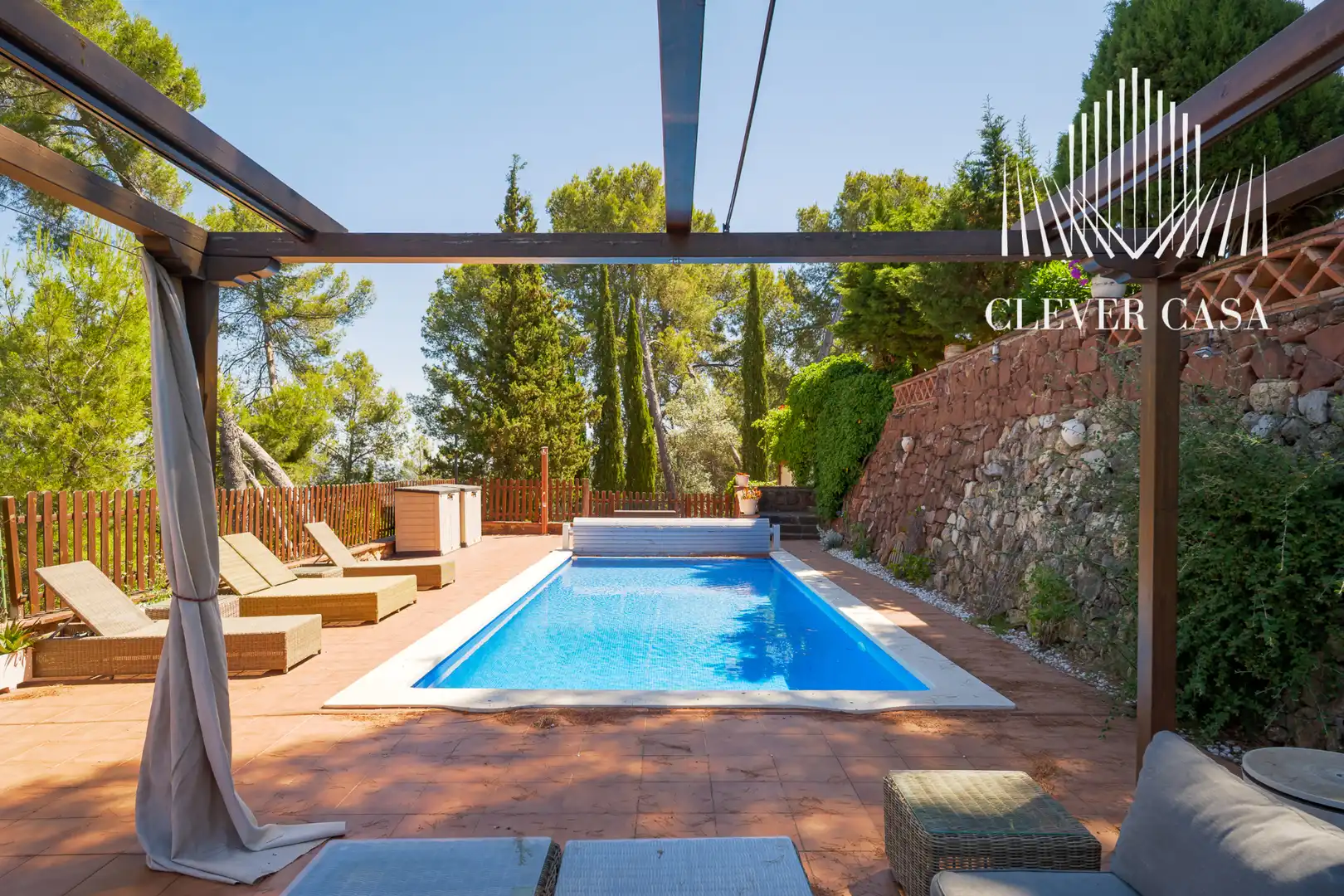 Terraza de Casa o chalet en venta en Castellví de Rosanes con Aire acondicionado, Calefacción y Jardín privado