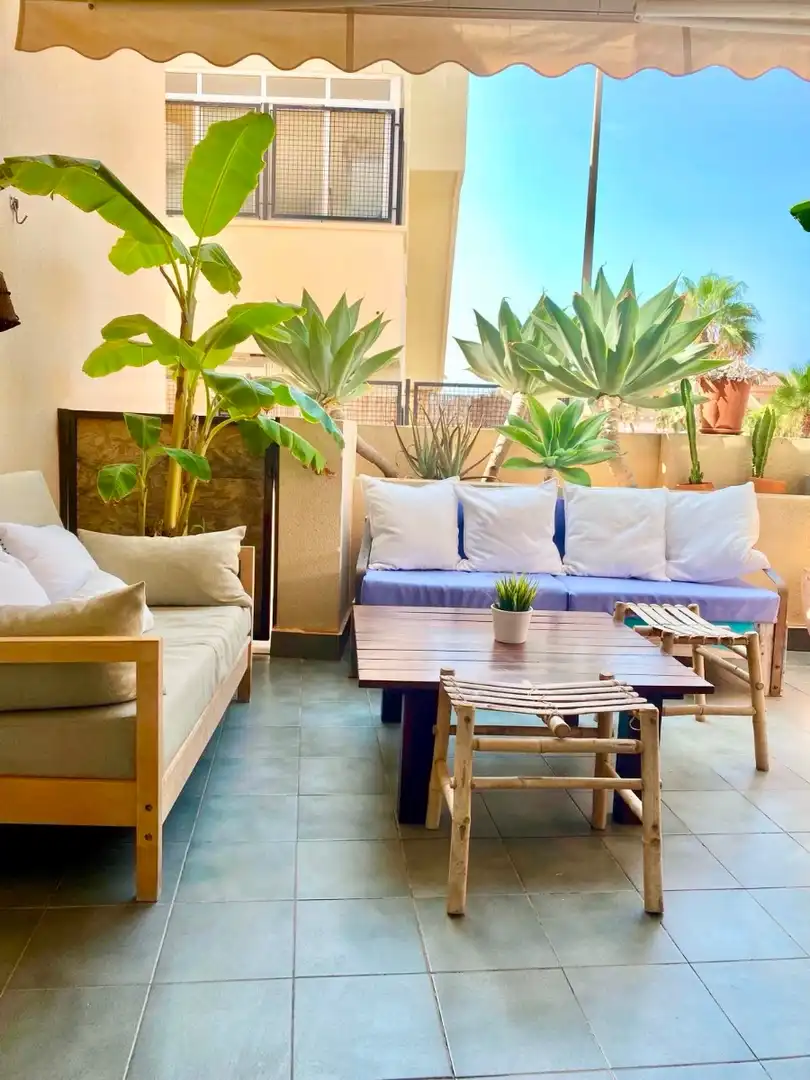 Terraza de Apartamento de alquiler en Cartagena con Aire acondicionado, Piscina y Amueblado