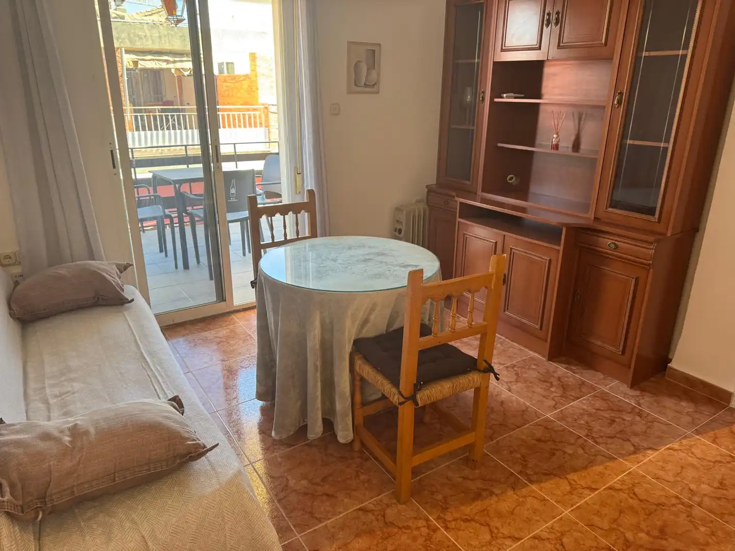 Dining room of Flat for rent in Granada  with Air Conditioner, Terrace and Furnished