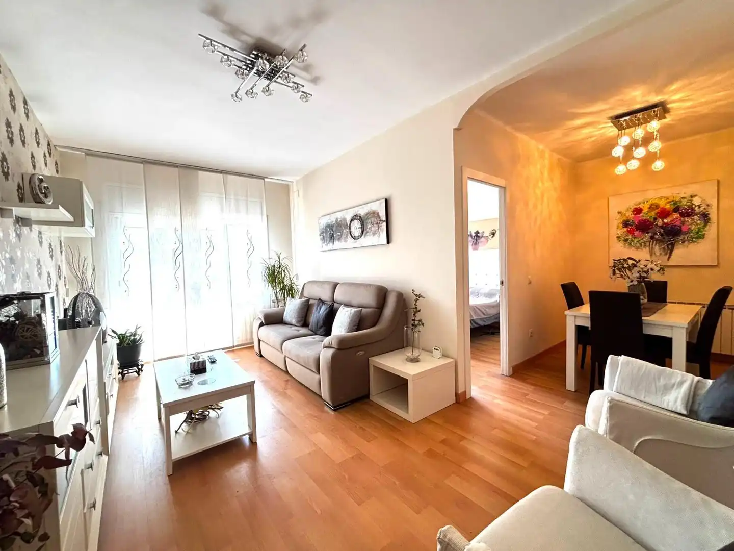 Sala de estar de Piso en venta en Sabadell con Calefacción, Parquet y Terraza