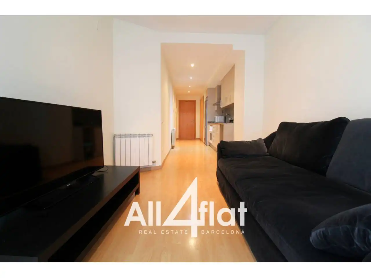 Sala de estar de Piso de alquiler en Barcelona con Parquet, Terraza y Amueblado