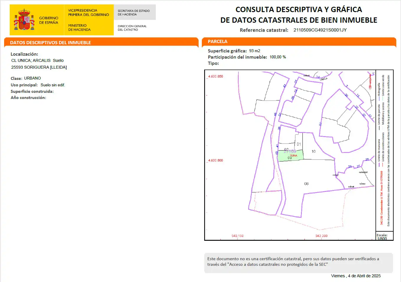Residential for sale in Soriguera