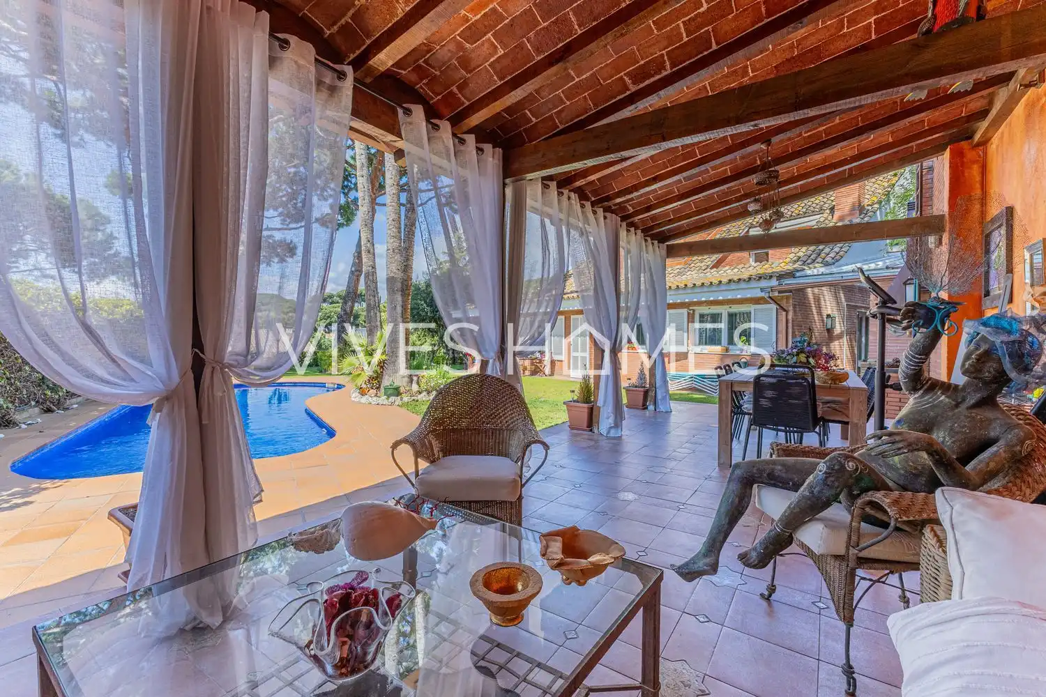 Garden of Houses for sale in Sant Vicenç de Montalt  with Air Conditioner, Heating and Private garden