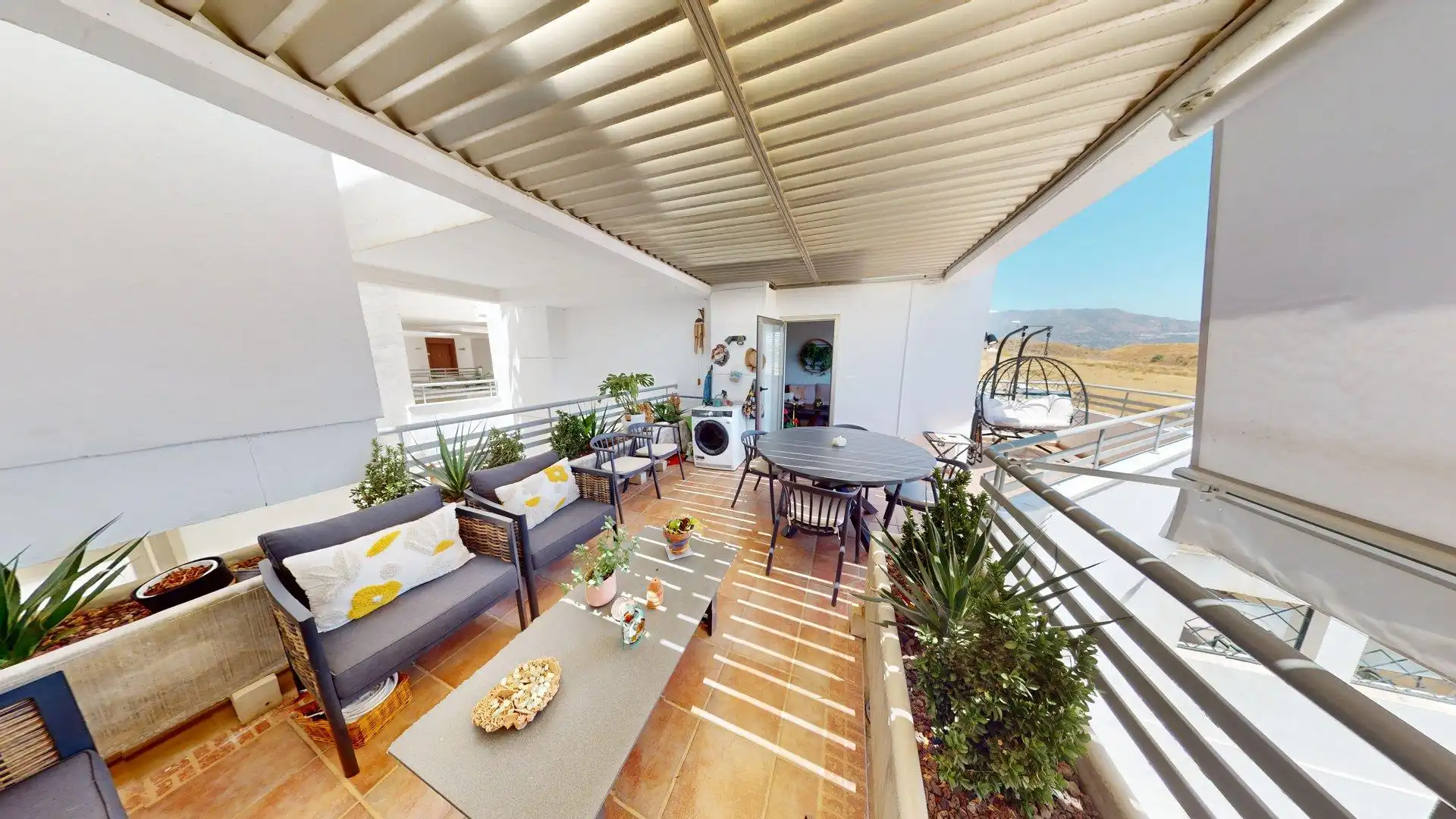 Terrasse von Wohnung zum Verkauf in Mijas mit Klimaanlage, Heizung und Privatgarten