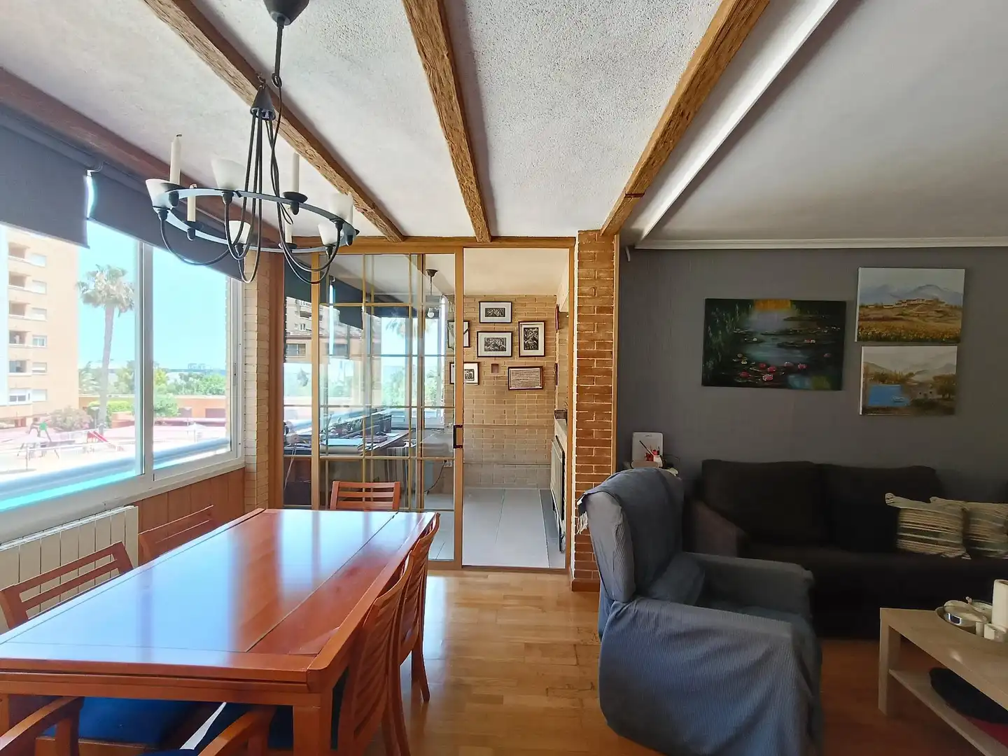 Sala de estar de Piso en venta en Alicante / Alacant con Calefacción, Jardín privado y Piscina comunitaria